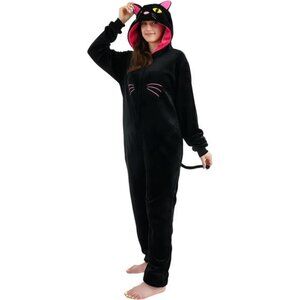 Unisex Adult Onesie Pajamas Flannel Hooded Sleepwear Halloween Costume